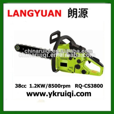 Two stroke 38cc mini chain saw with 16 inch bar