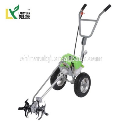 Agricultural farm tools mini wheel type weeder tiller with gasoline engine